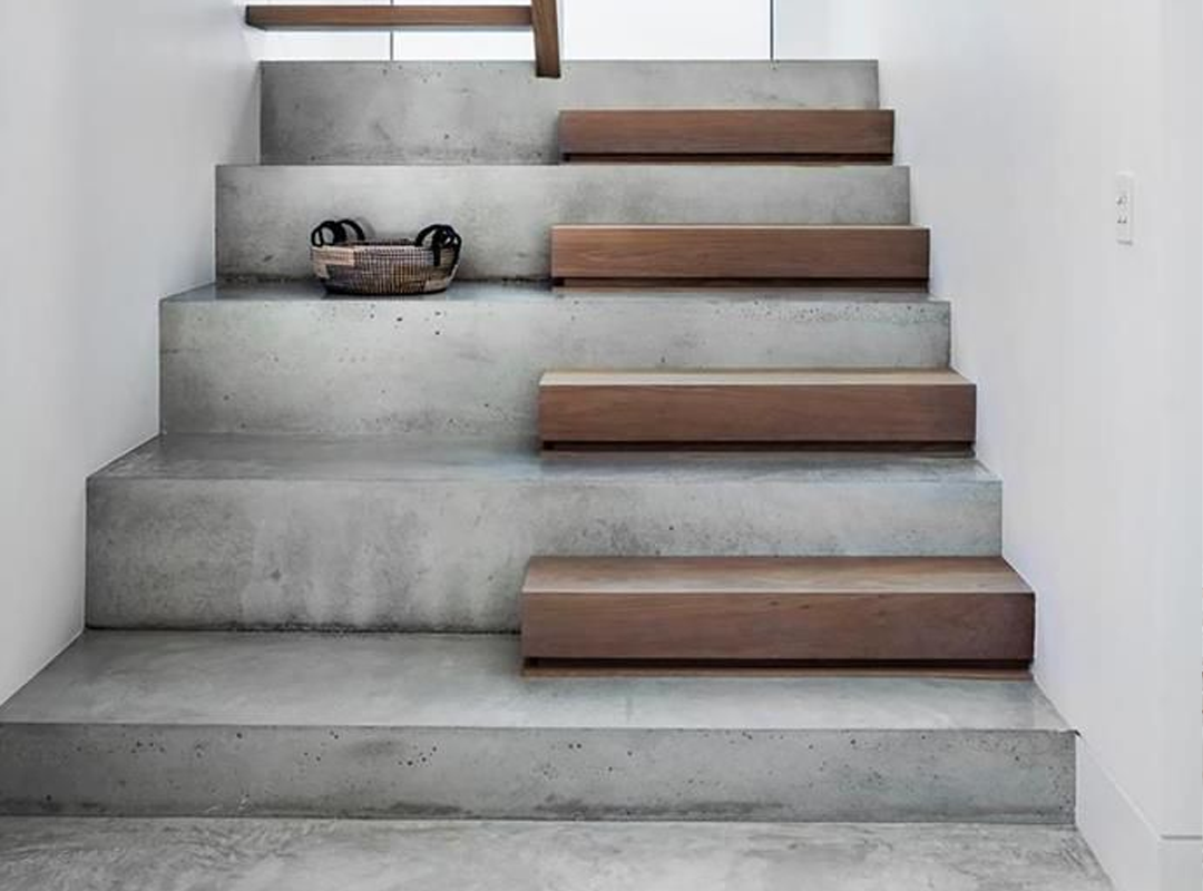 Concrete & Wooden Stairs